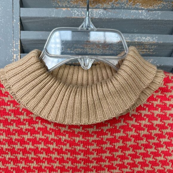 Janie and Jack Poncho Cape Herringbone Coral Tan Sz 6 NWT - Picture 2 of 10